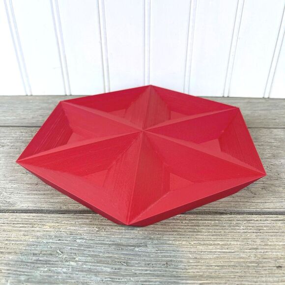 Hand Crafted Scarlet Faceted Organizer - Picture 1 of 8
